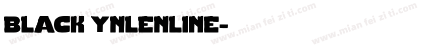 black ynlenline字体转换